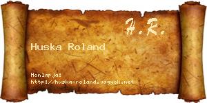 Huska Roland névjegykártya