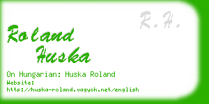 roland huska business card
